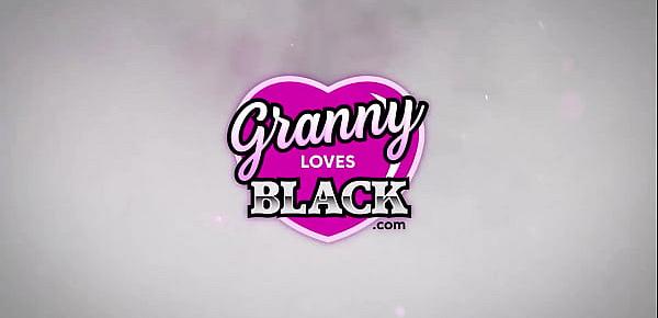  GRANNYLOVESBLACK - Evelins Hairy Bush Filled With Thick BBC